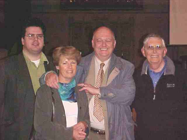 Gerald Williams, Revd. Leigh Richardson with the Christian writer Gordon Bailey and his wife